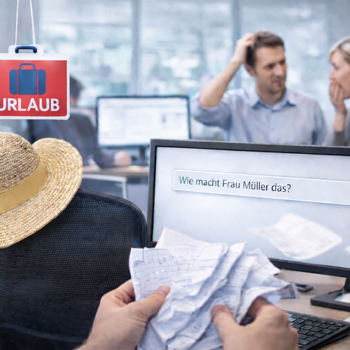 Abwesenheit einer Schlüsselperson im Büro führt zu Unsicherheit im ERP