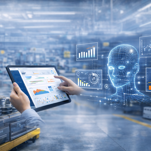 KI-gestützte Produktionsanalyse mit Daten-Dashboards in der Fertigung